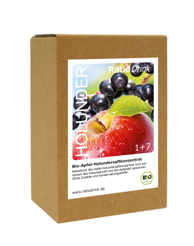 Bio -Apfel-Holunder-Saftkonzentrat Karton