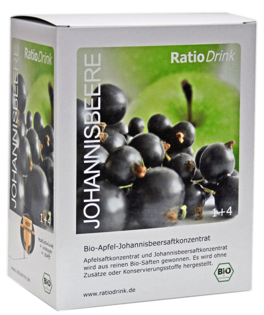 RatioDrink Bio-Apfel-Johannisbeersaftkonzentrat (Foto: RatioDrink AG/Rafael Kugel)